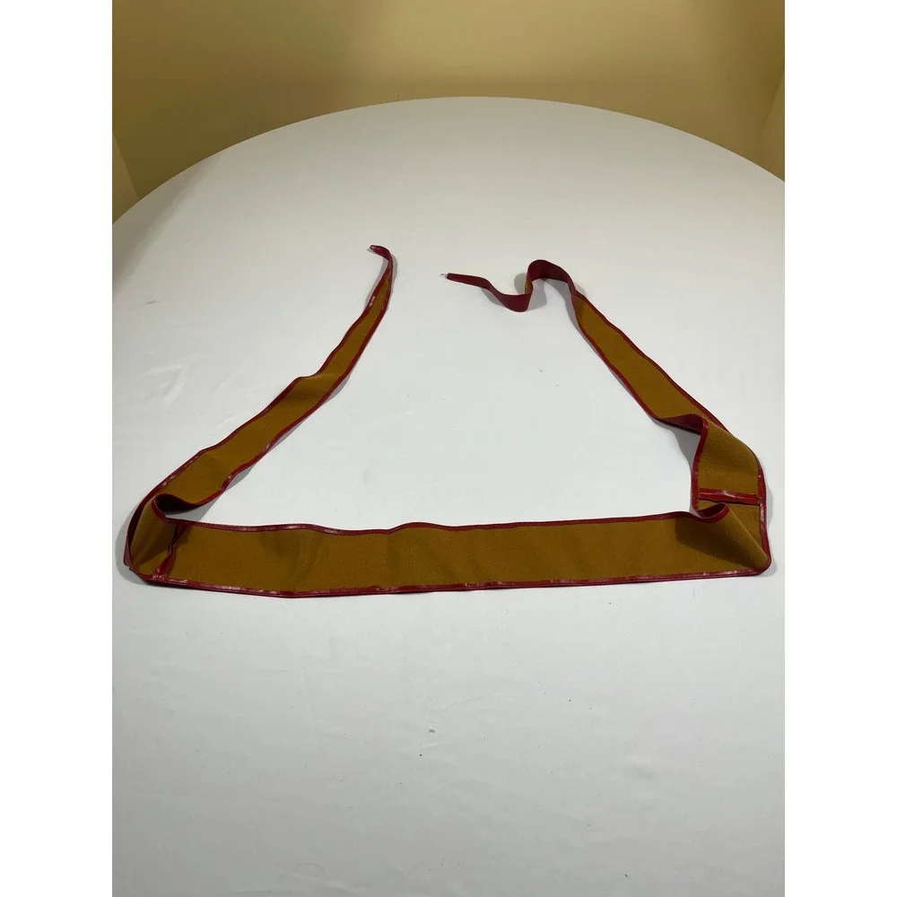 Wrap Around Tie Obi Belt Women Red Faux Leather Wide Cinch 84 Inch